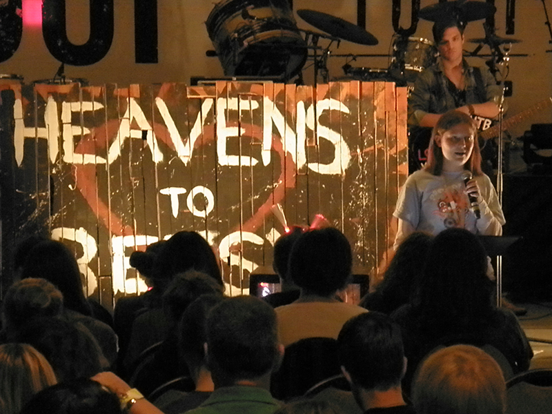 Youths jamming to band