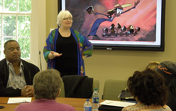 Dr. Diane Lobody speaks to participants