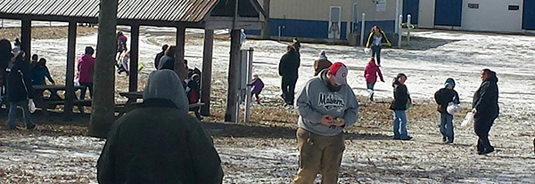 People outside in snow