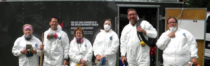 Team in front of response trailer