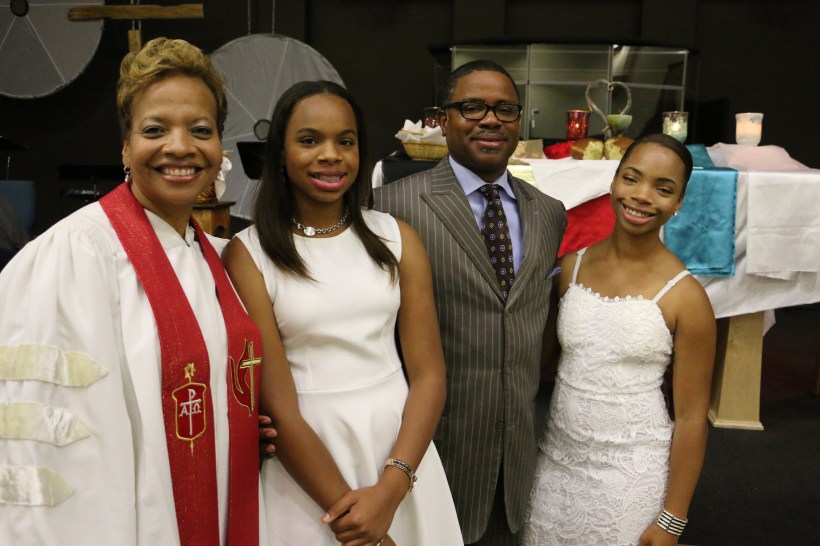 Bishop Tracy S. Malone, Ashley Malone, Derrick Malone and Alexis Malone