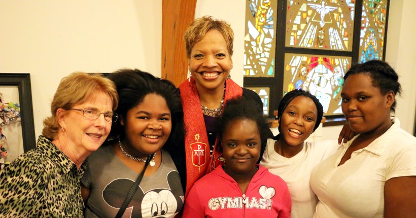 Bishop Malone with some admirers