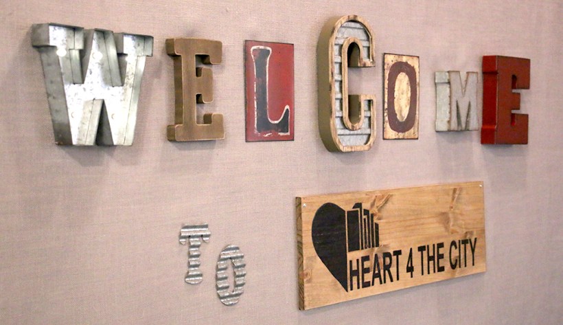 Welcome to Heart 4 The City sign