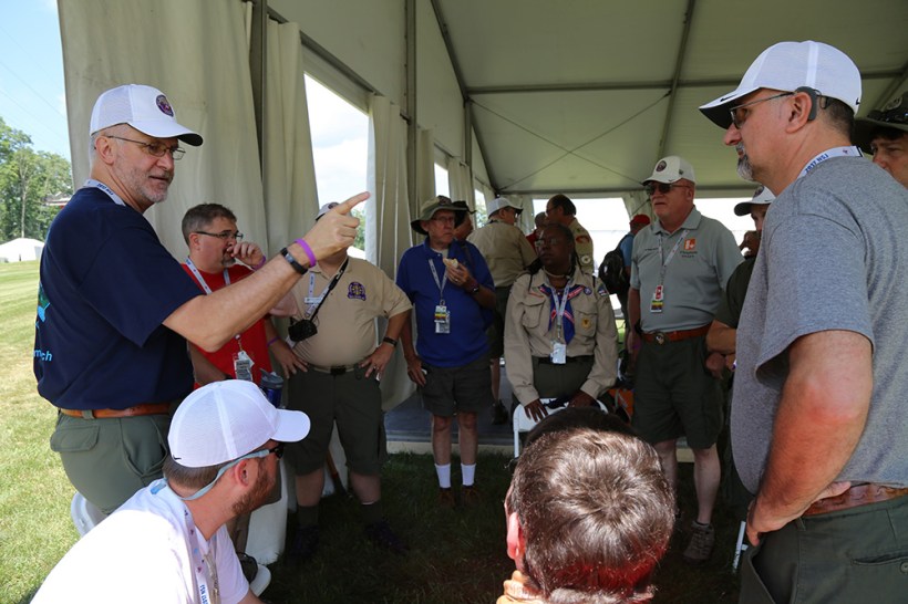 Rev. John Partridge (right) with Boy Scout Jamboree chaplains2