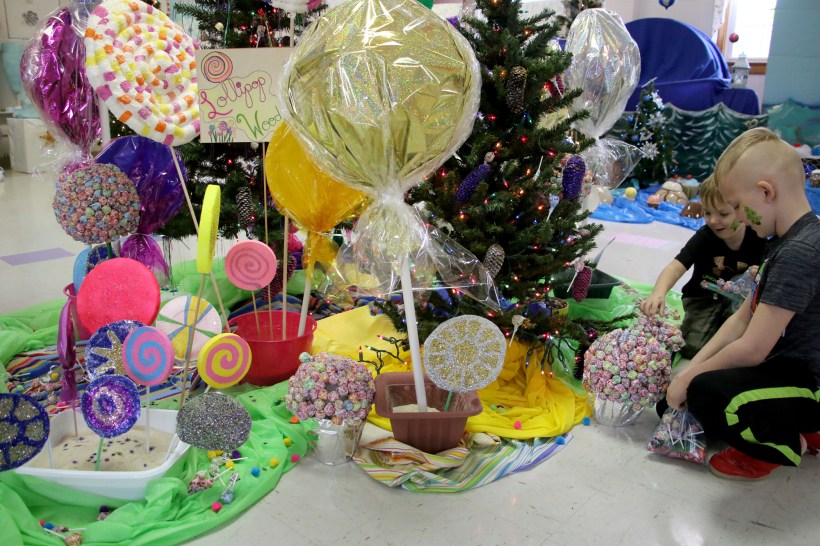 Children experiencing candyland