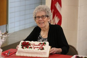 Juanita Woods with Cake