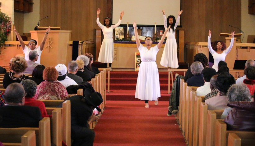 Dancers hands raised