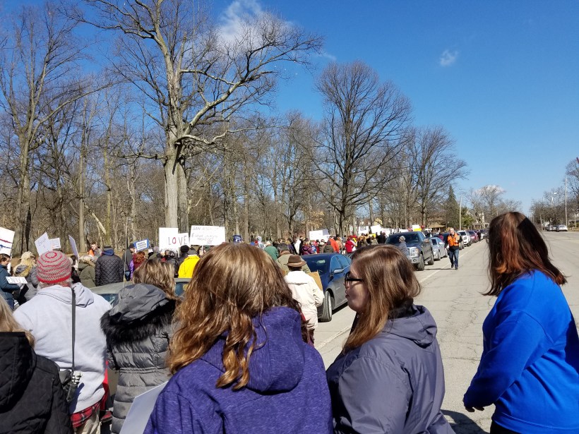 Younstown marches and by-standers
