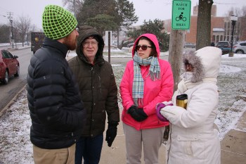 Rev. Nathan Howe, Don Moody, Rev. Carrie Antczak, and Claire Powell
