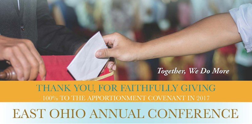 Thank You East Ohio Conference - Hand with envelope