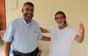 Pastor Isabelino Rivera Silva and Homeowner Junito