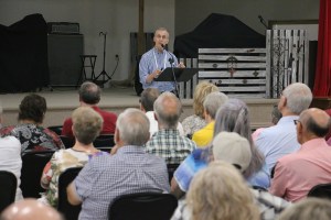 Delegates answer questions from audience