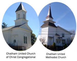 Photo of both Chatham churches