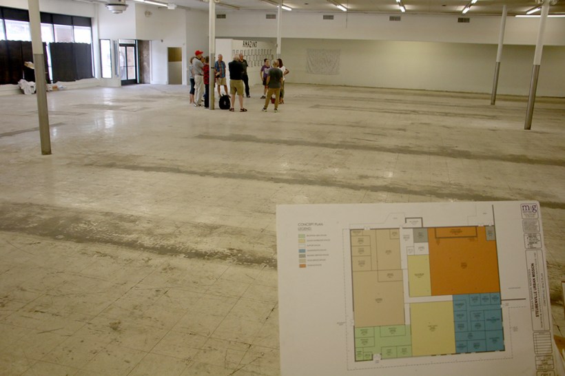 Cabinet inside vacant building